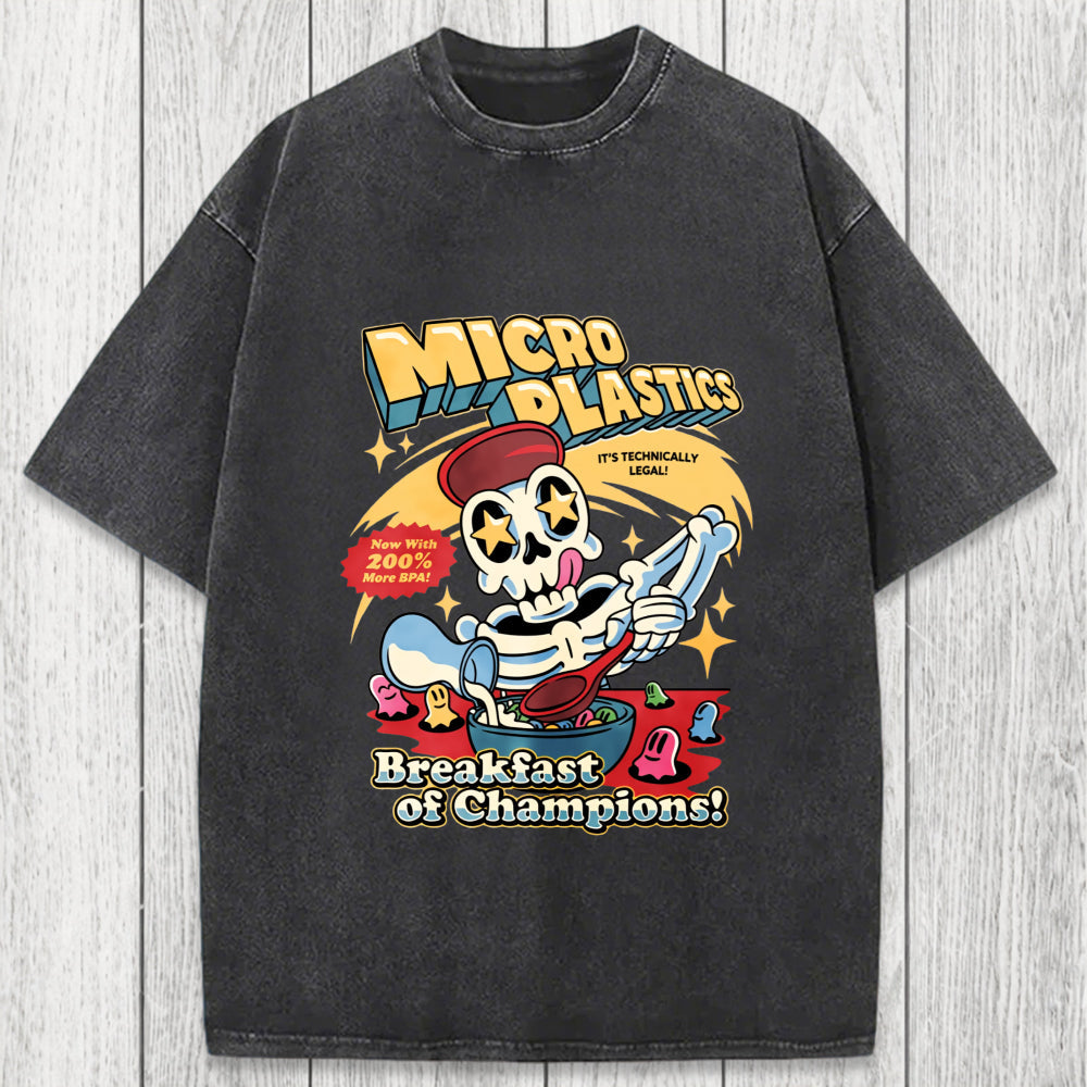 Tokyosol Microplastics Skeleton Meme Washed T-Shirt