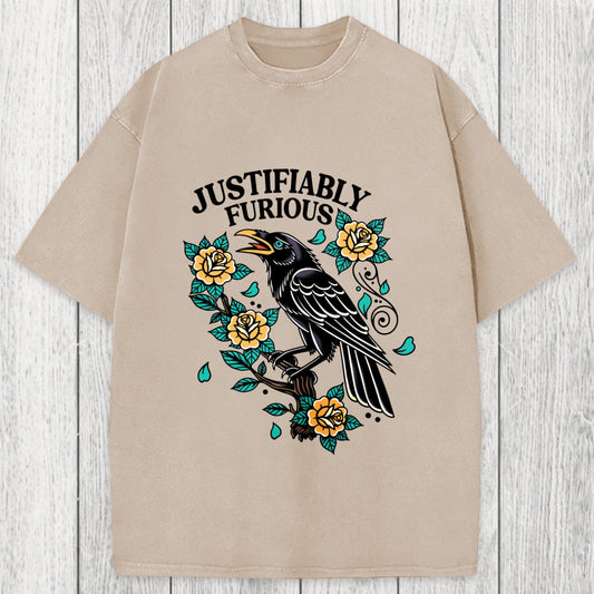 Tokyosol Justifiably Furious Washed T-Shirt