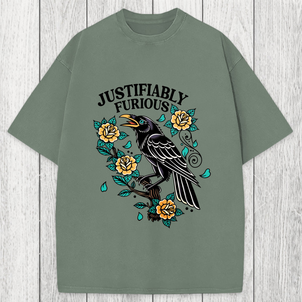 Tokyosol Justifiably Furious Washed T-Shirt