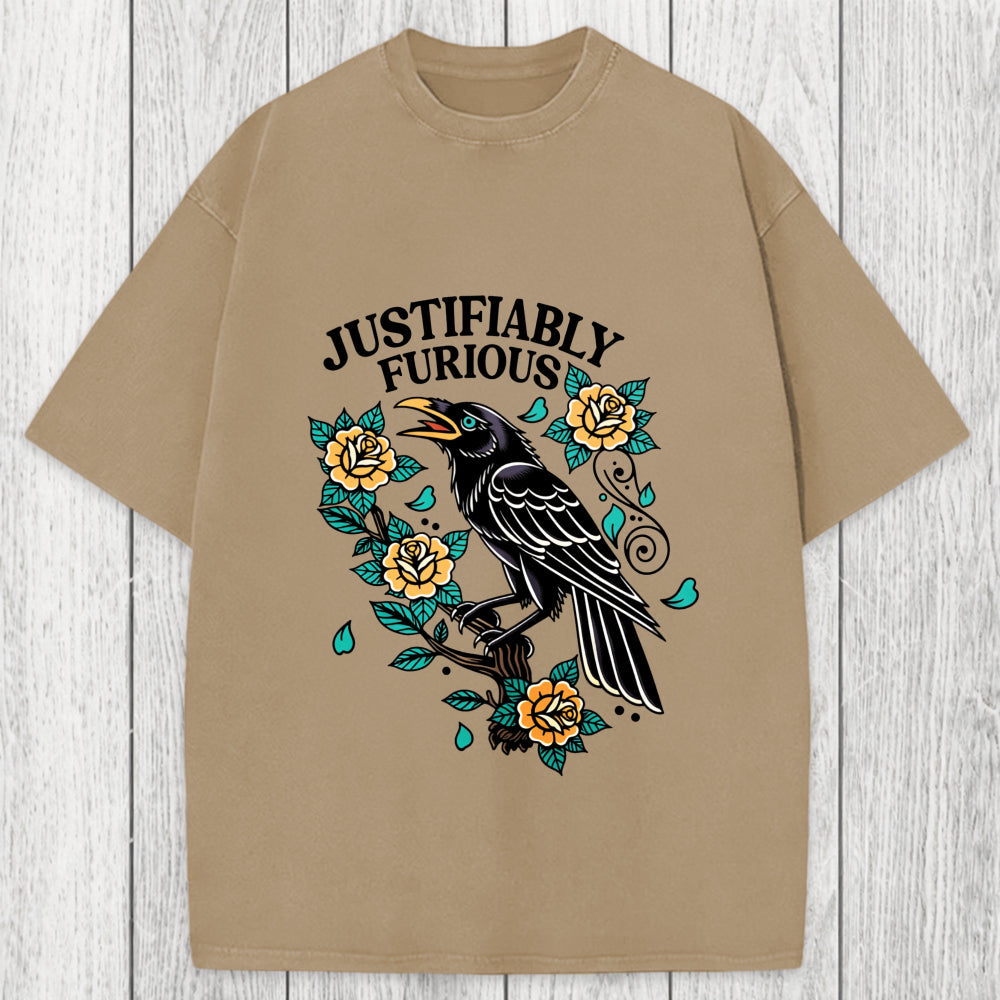 Tokyosol Justifiably Furious Washed T-Shirt