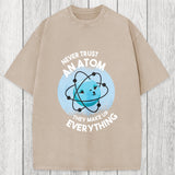 Tokyosol Funny Atom 100% Ring Spin Washed T-Shirt
