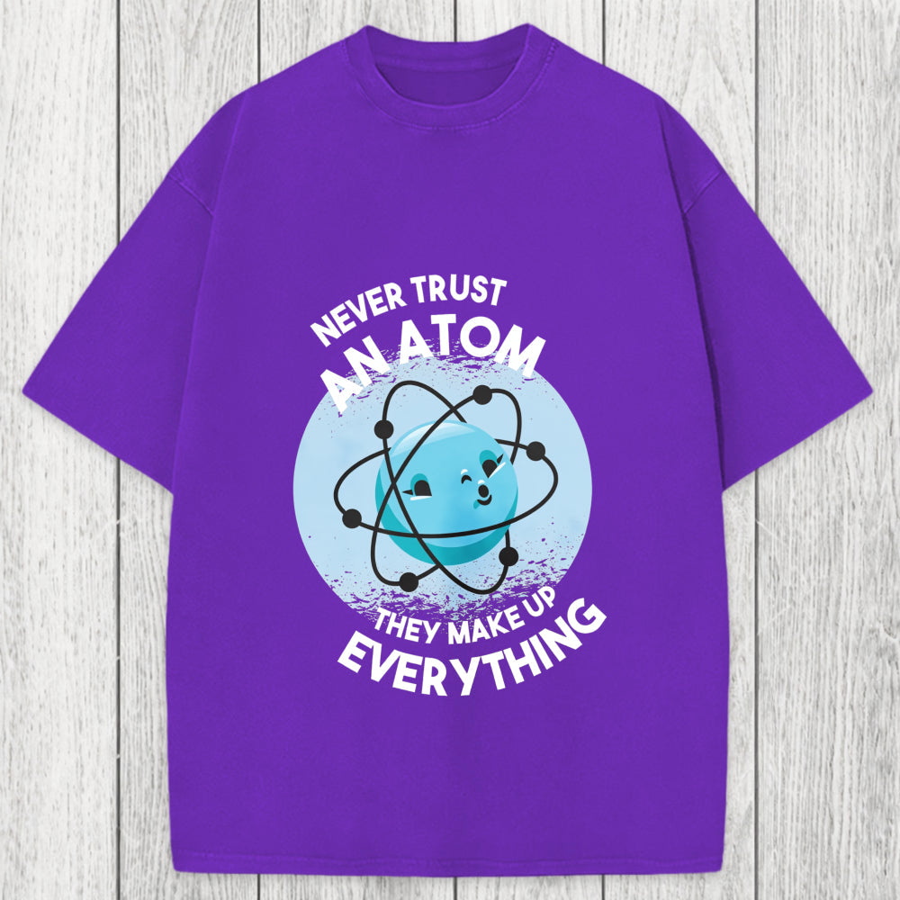 Tokyosol Funny Atom 100% Ring Spin Washed T-Shirt