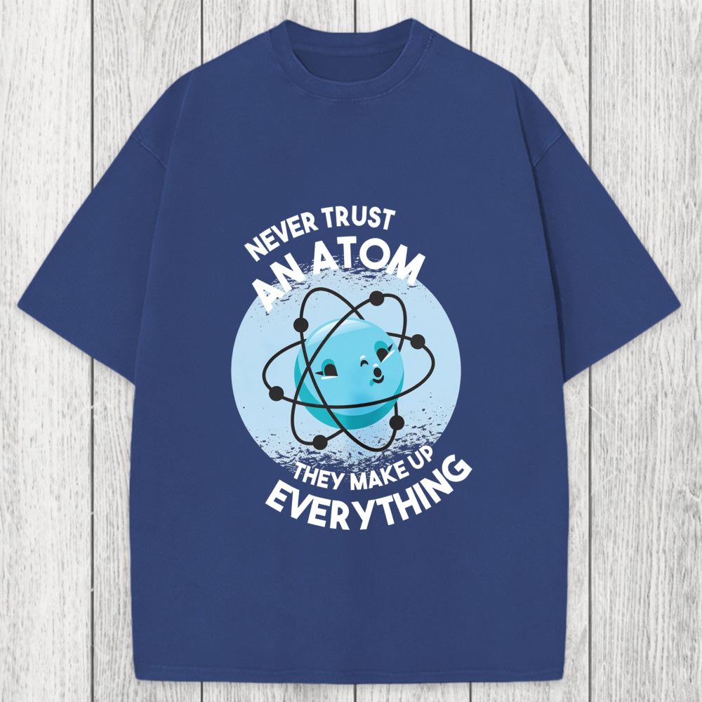Tokyosol Funny Atom 100% Ring Spin Washed T-Shirt