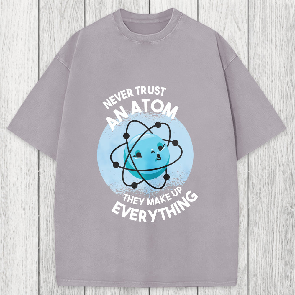 Tokyosol Funny Atom 100% Ring Spin Washed T-Shirt