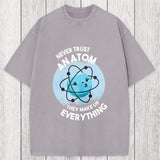 Tokyosol Funny Atom 100% Ring Spin Washed T-Shirt