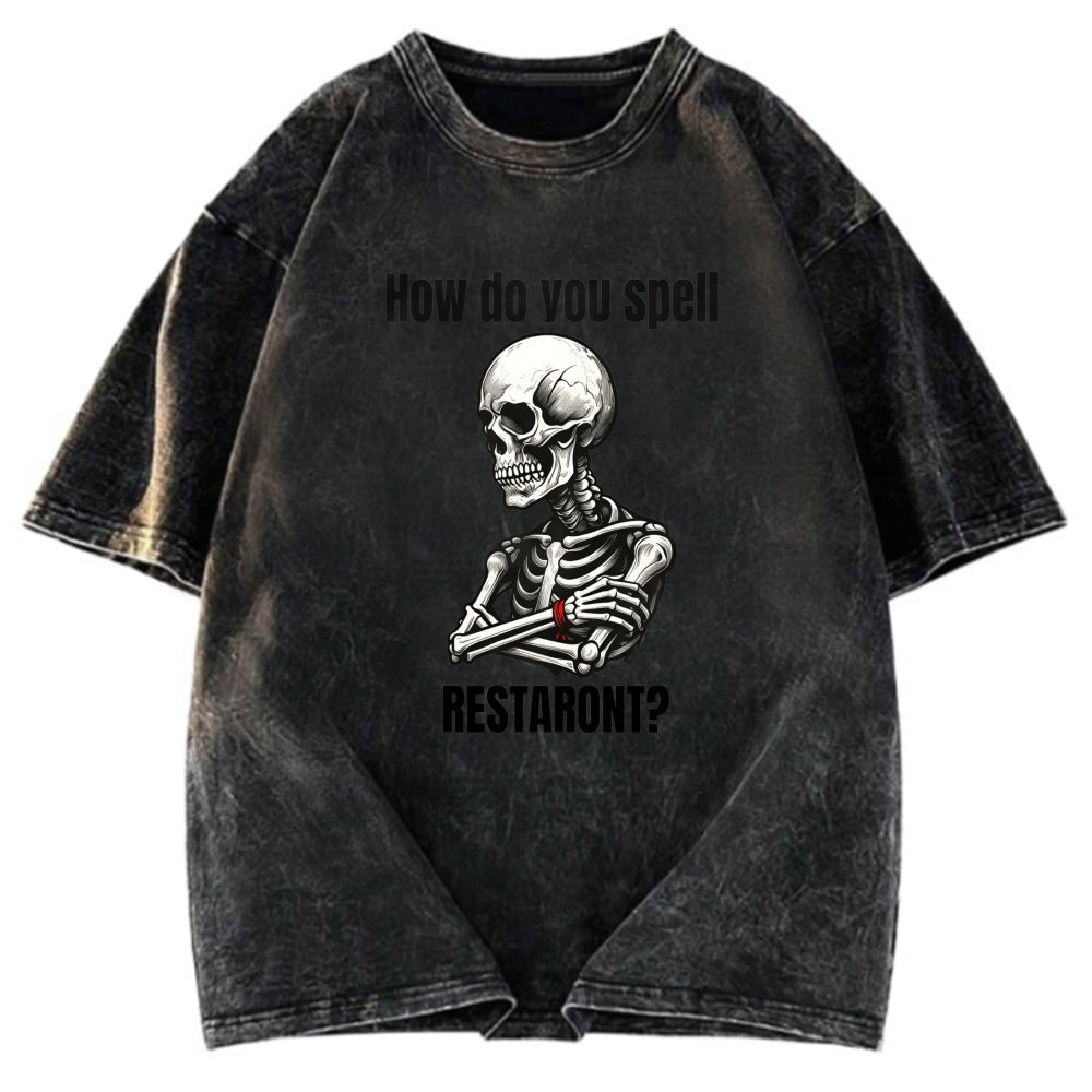 Tokyosol Funny Skeleton Meme Fleece Lined T-Shirt