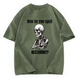 Tokyosol Funny Skeleton Meme Fleece Lined T-Shirt