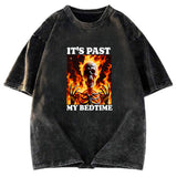 Tokyosol It's Past My Bedtime Funny Skeleton Meme Fleece Lined T-Shirt