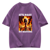 Tokyosol It's Past My Bedtime Funny Skeleton Meme Fleece Lined T-Shirt