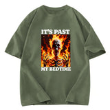 Tokyosol It's Past My Bedtime Funny Skeleton Meme Fleece Lined T-Shirt