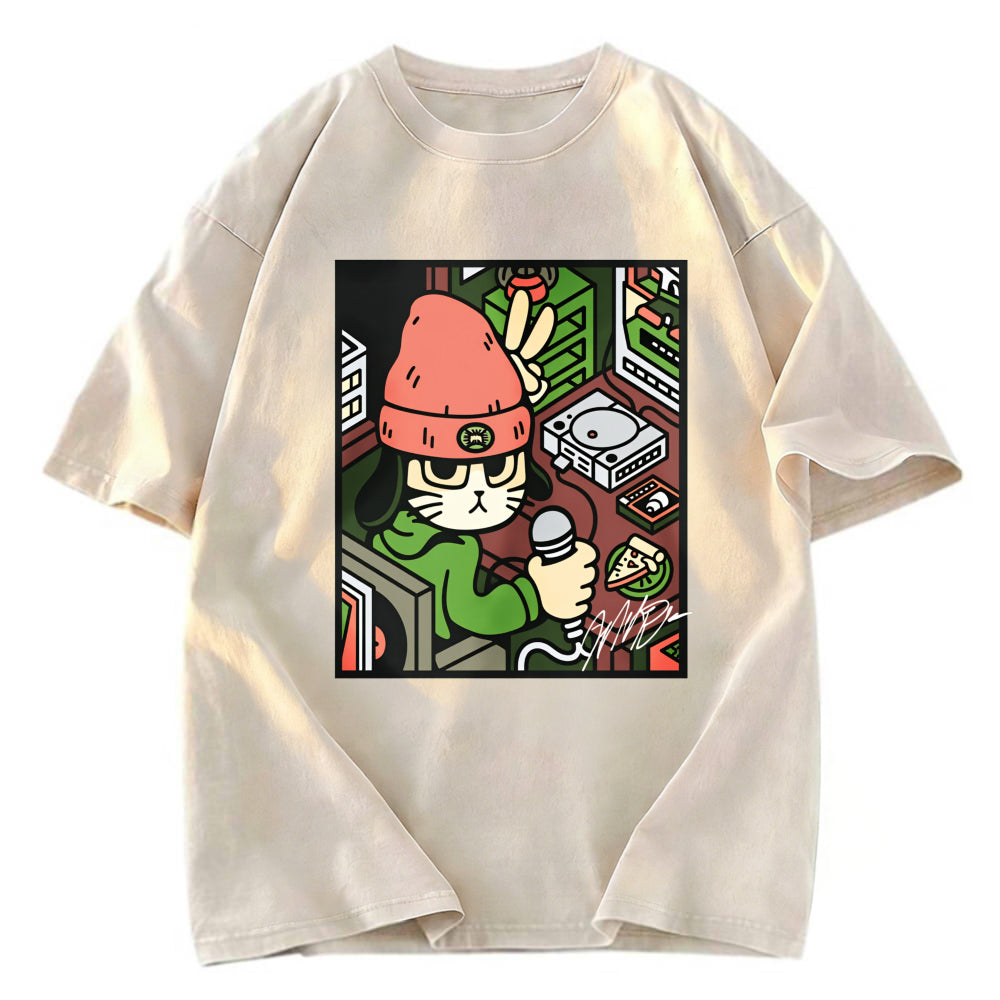 Tokyosol Rapper Cat Fleece Lined T-Shirt