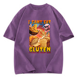 Tokyosol I Can't Eat Gluten Funny Meme Fleece Lined T-Shirt