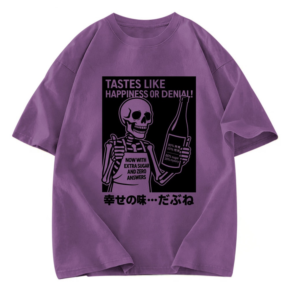 Tokyosol Taste Of Happiness Funny Washed T-Shirt