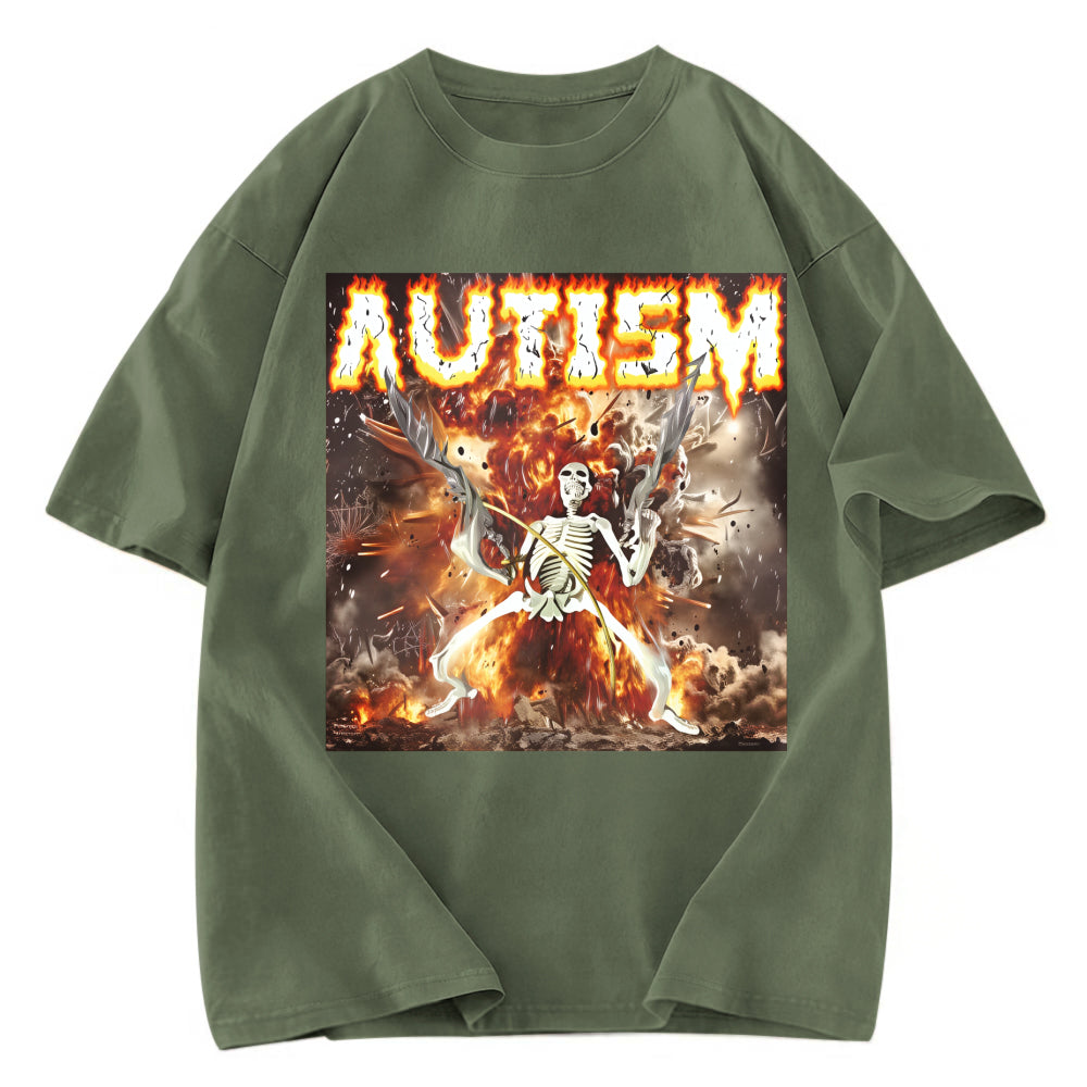 Tokyosol Autism Skeleton Crop Top