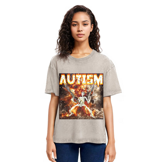 Tokyosol Autism Skeleton Crop Top