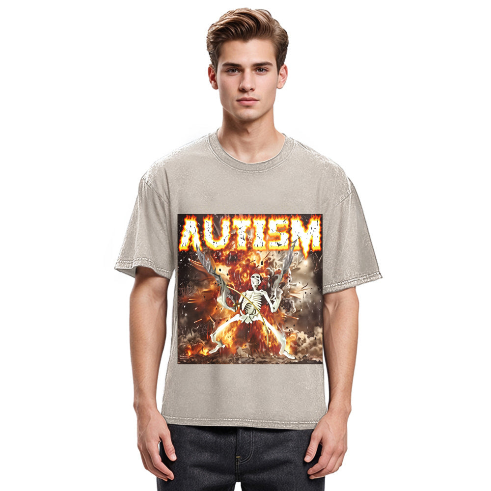 Tokyosol Autism Skeleton Crop Top