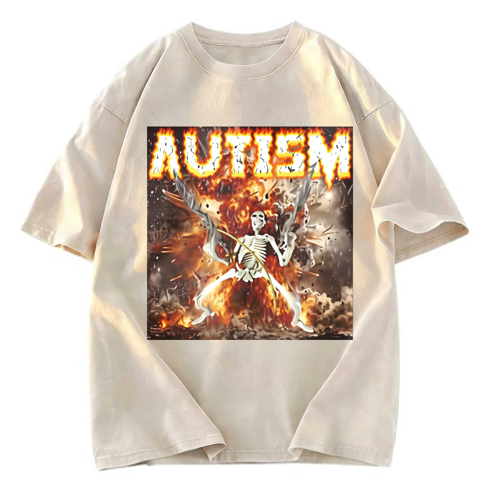 Tokyosol Autism Skeleton Crop Top