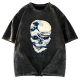 Tokyosol Great Wave Skull Cotton Washed T-Shirt