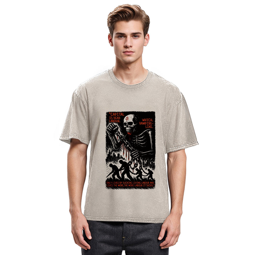 Tokyosol Capital Is Dead Labour Washed T-Shirt