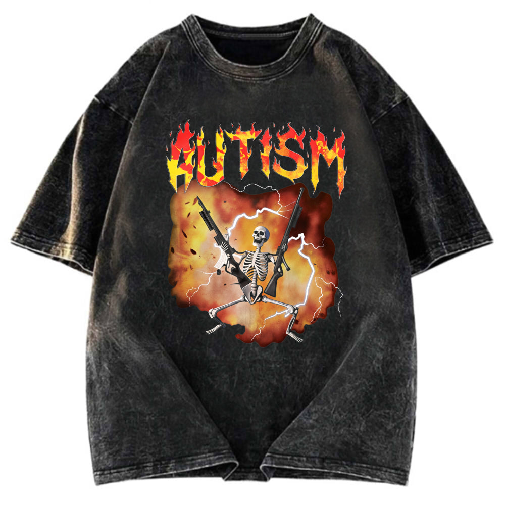 Tokyosol Autistic Funny Skeleton Classic T-Shirt