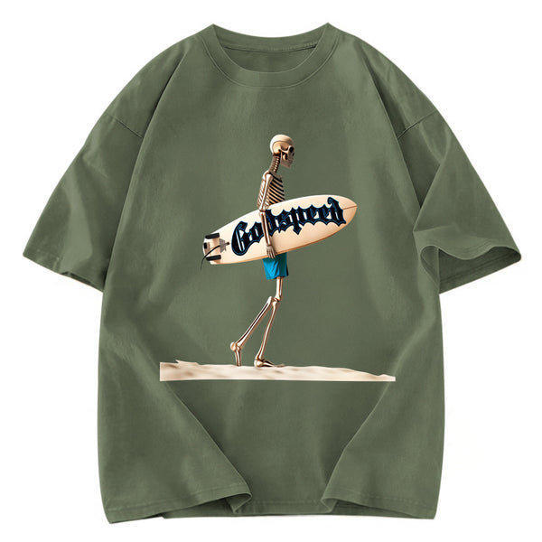 Tokyosol Godspeed Surfing Skull Washed T-Shirt