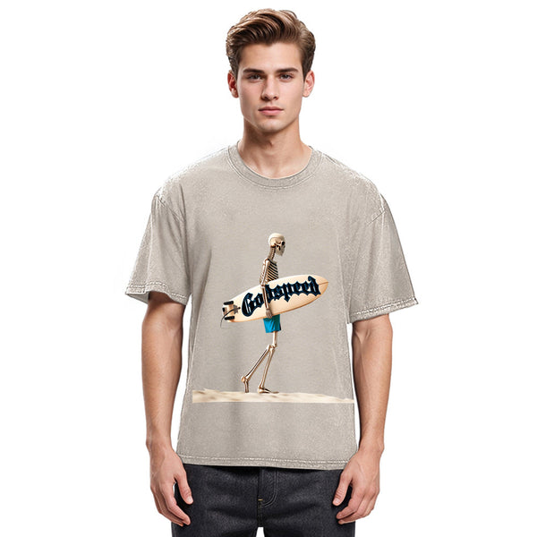 Tokyosol Godspeed Surfing Skull Washed T-Shirt