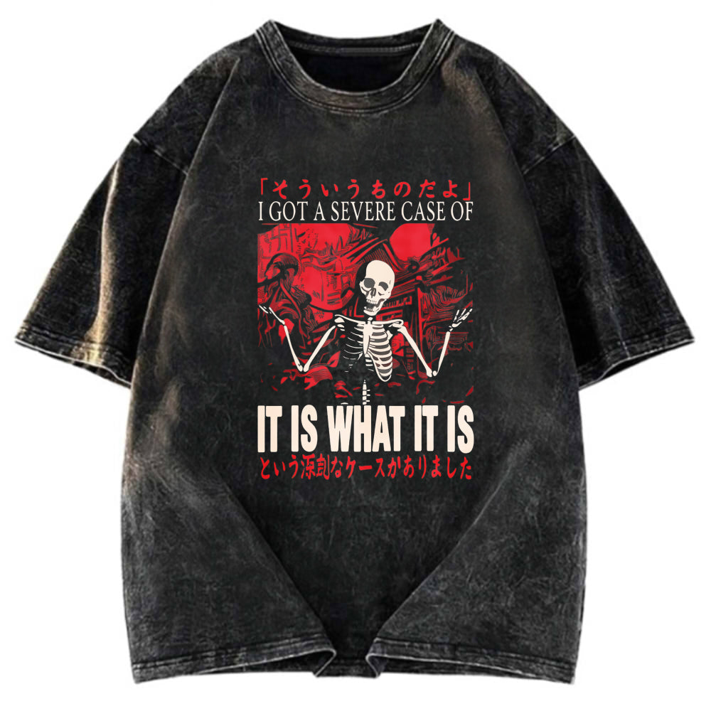 Tokyosol It Is What It Is Skeleton Washed T-Shirt