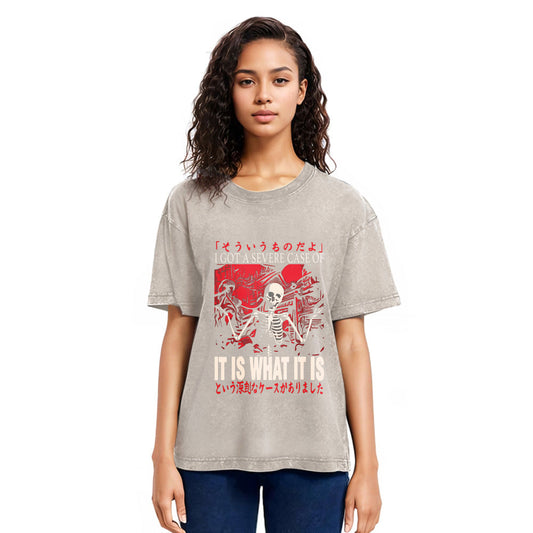 Tokyosol It Is What It Is Skeleton Washed T-Shirt