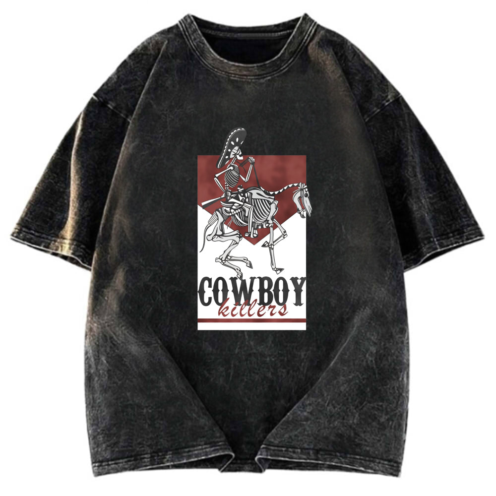 Tokyosol Skeleton Cowboy Killers Washed T-Shirt