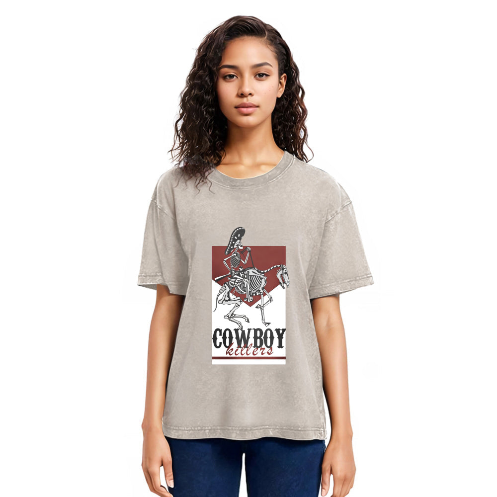 Tokyosol Skeleton Cowboy Killers Washed T-Shirt