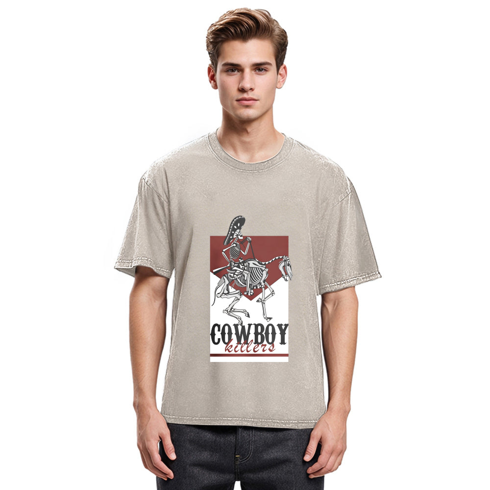 Tokyosol Skeleton Cowboy Killers Washed T-Shirt