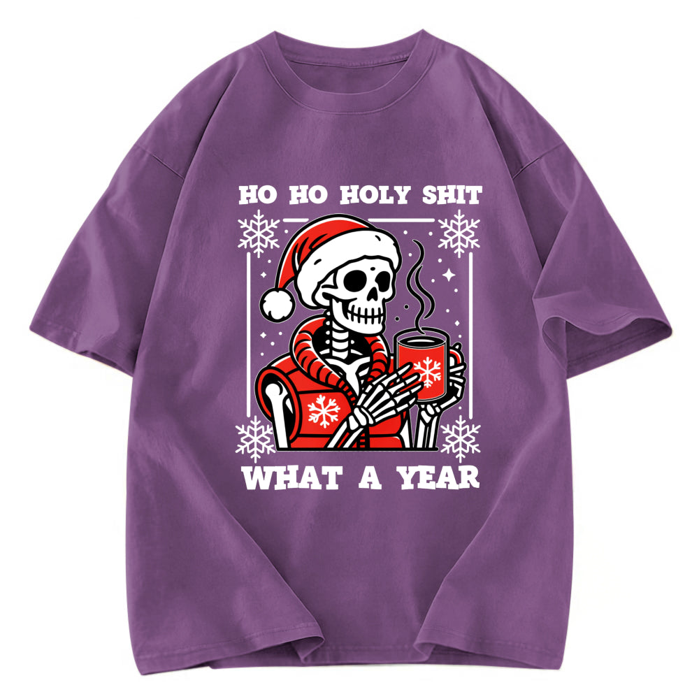 Tokyosol Merry Christmas Skeleton Washed T-Shirt