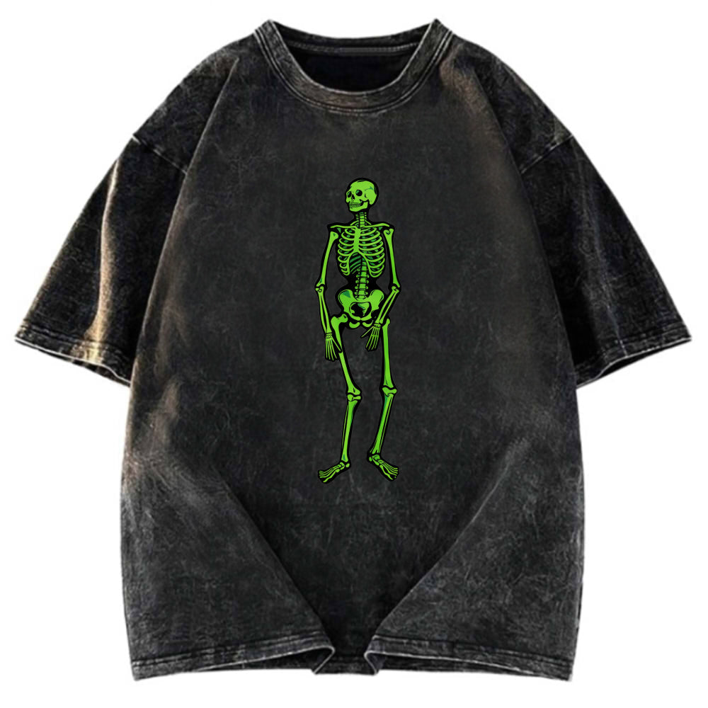 Tokyosol Fluorescent Skeleton Washed T-Shirt