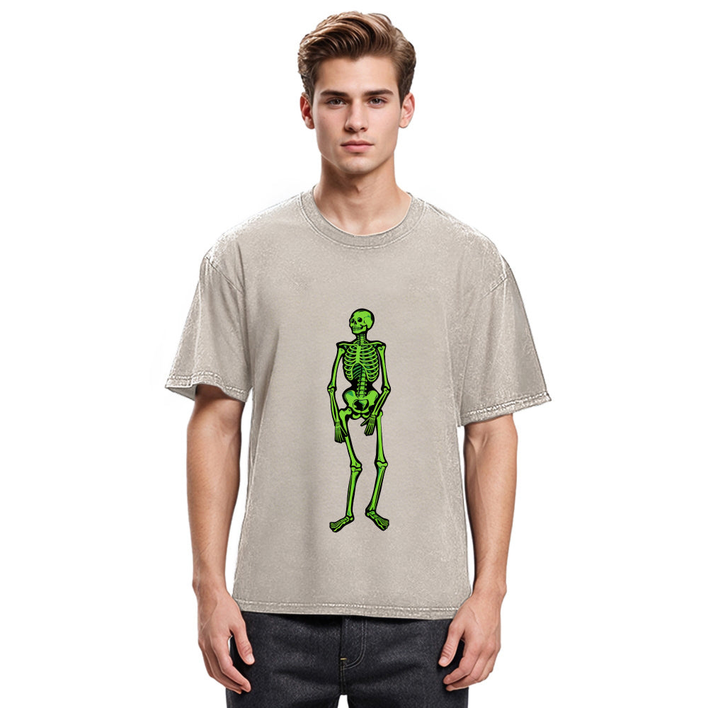 Tokyosol Fluorescent Skeleton Washed T-Shirt