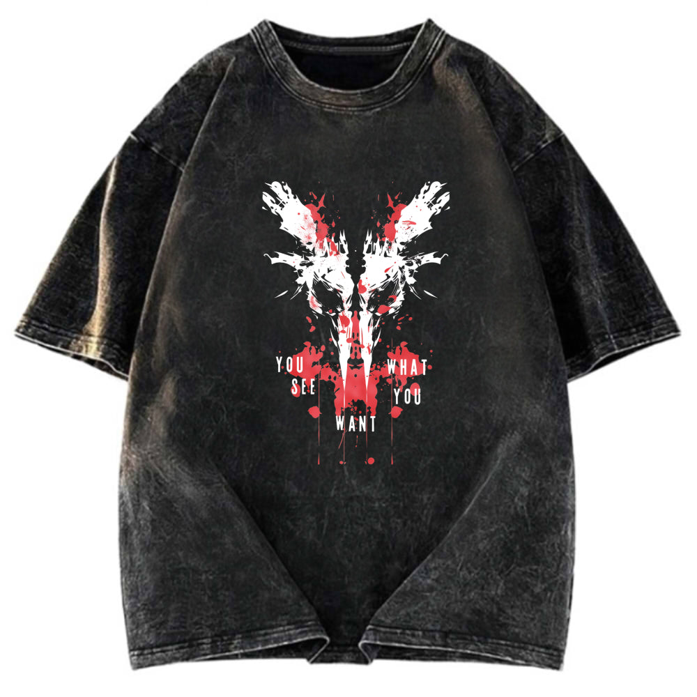Tokyosol Horror Inkblot Washed T-Shirt