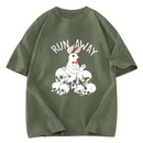 Tokyosol Run Away Bloody Bunny Skeleton Washed T-Shirt