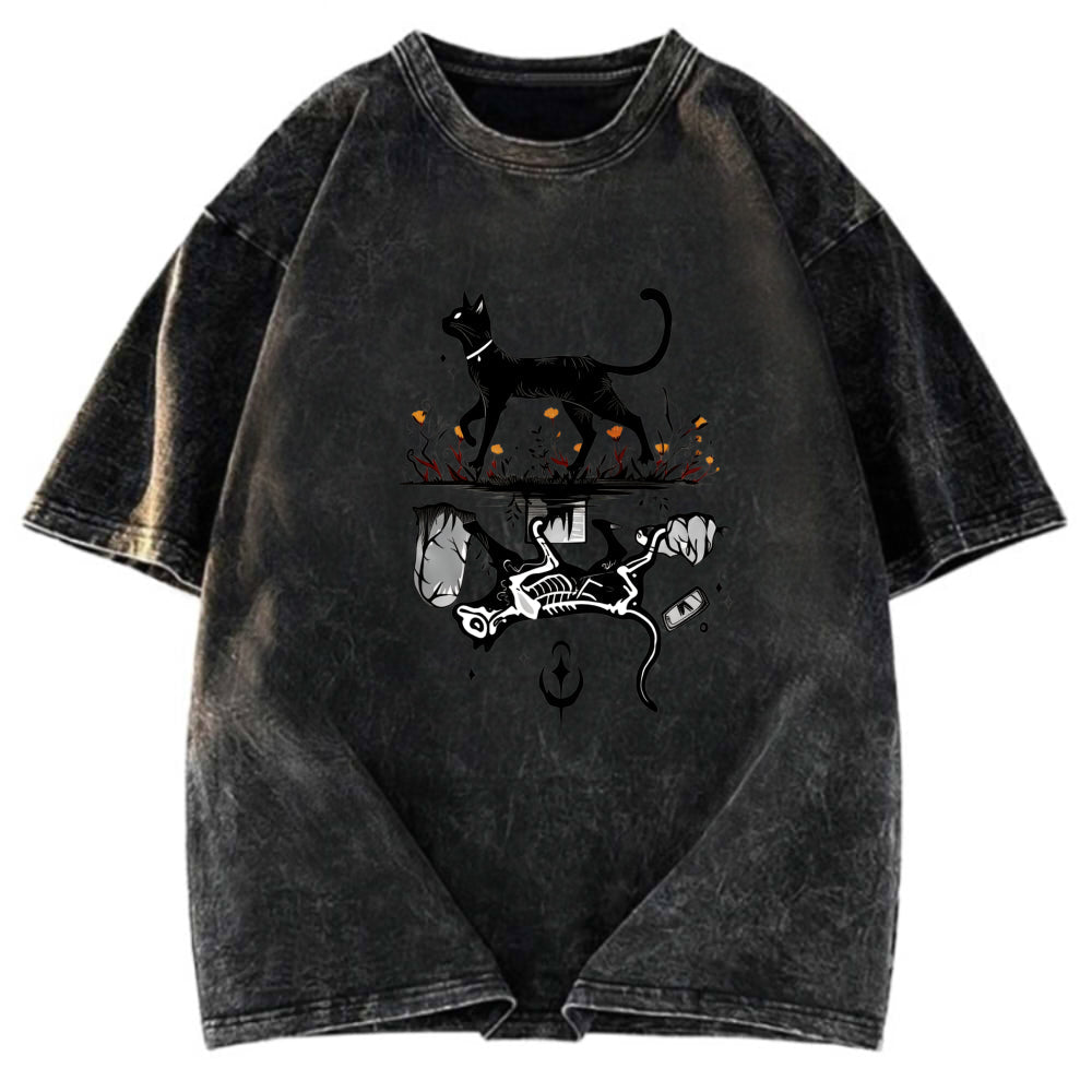 Tokyosol Vigorous Cat's Life Washed T-Shirt