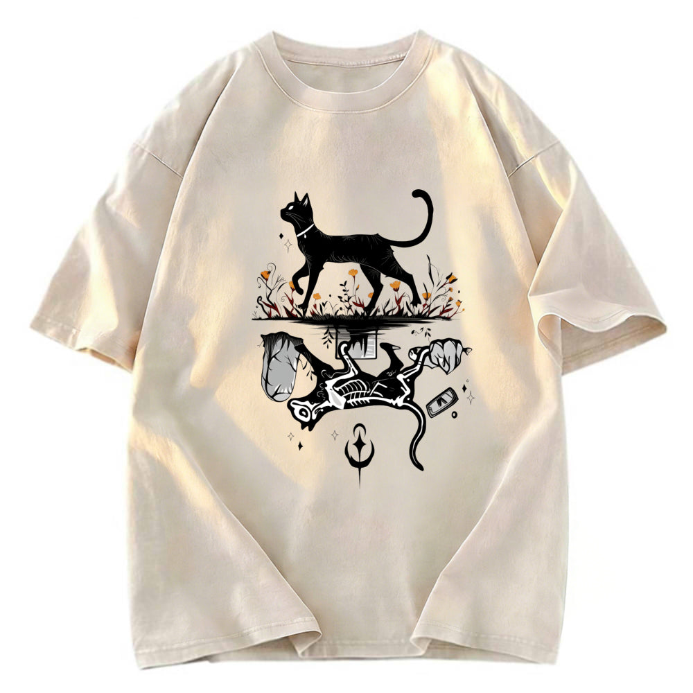 Tokyosol Vigorous Cat's Life Washed T-Shirt