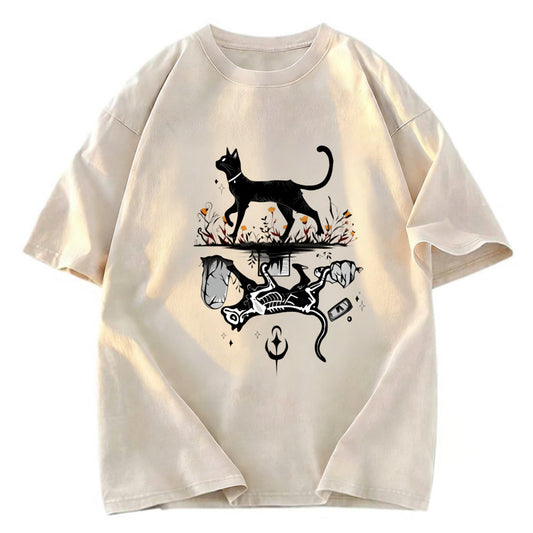 Tokyosol Vigorous Cat's Life Washed T-Shirt