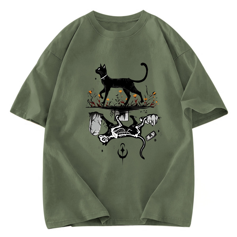 Tokyosol Vigorous Cat's Life Washed T-Shirt