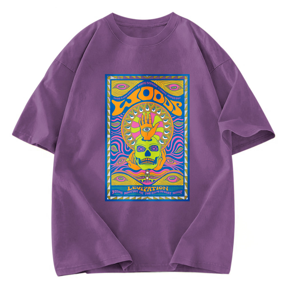 Tokyosol Blurred Skeleton Eyes Washed T-Shirt