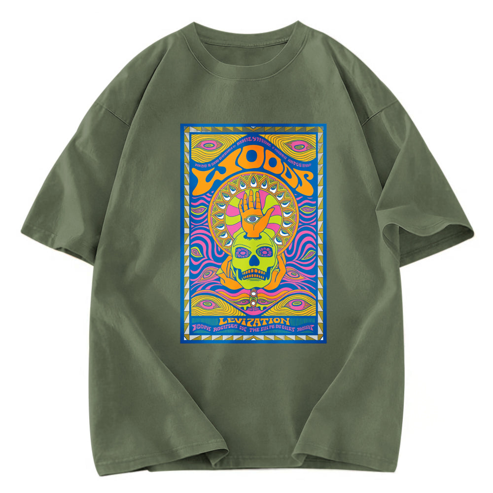 Tokyosol Blurred Skeleton Eyes Washed T-Shirt