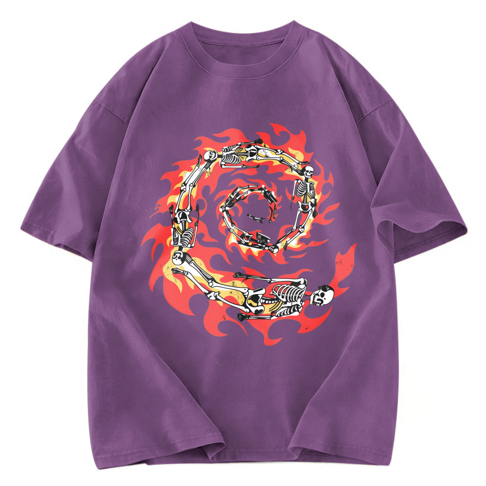 Tokyosol Skeleton Blazing Vortex Washed T-Shirt