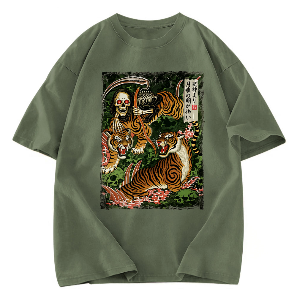 Tokyosol Death God And Tiger Washed T-Shirt