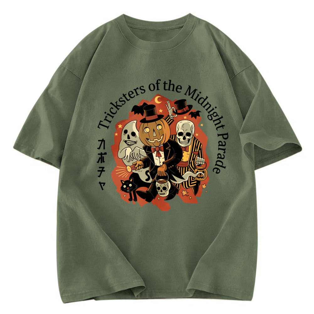 Tokyosol Halloween Pumpkin Vintage Washed T-Shirt