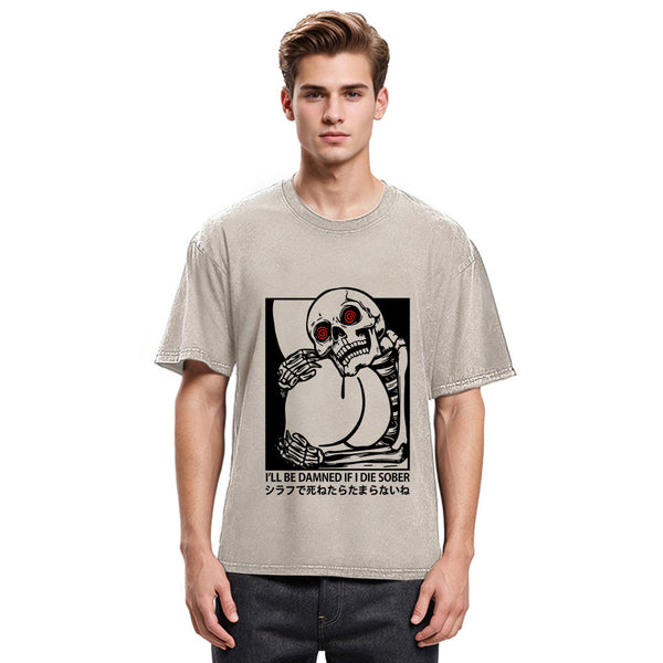 Tokyosol I'll Be Danned If I Die Sober Washed T-Shirt