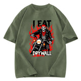 Tokyosol Eat Drywall Funny Meme Washed T-Shirt