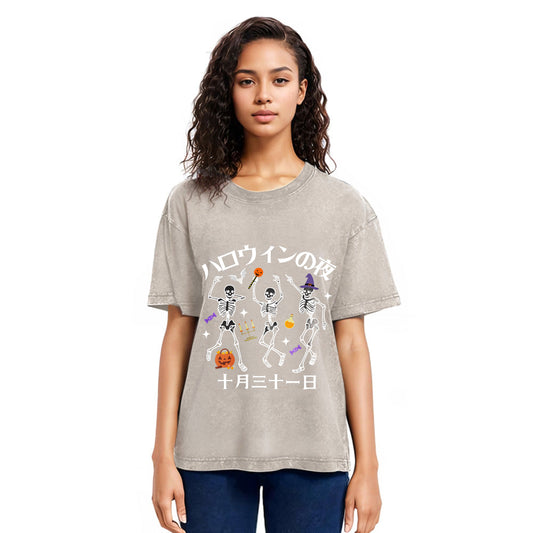 Tokyosol Happy Halloween Japanese Washed T-Shirt