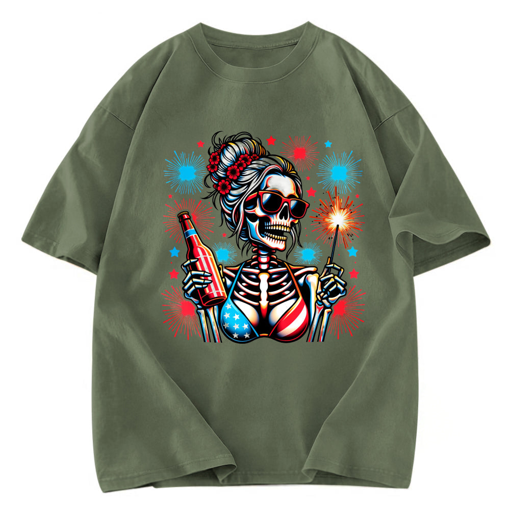 Tokyosol Skeleton Girl Sleeveless Crop Top
