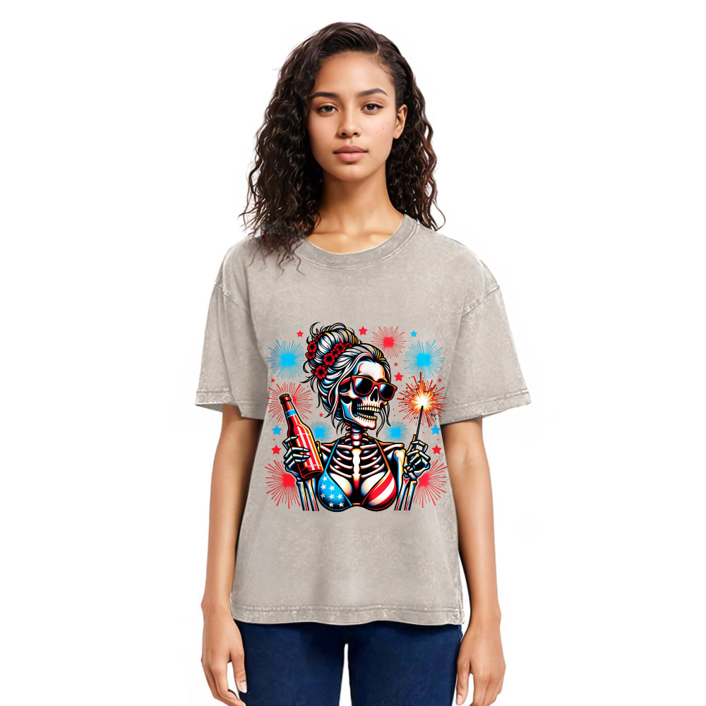 Tokyosol Skeleton Girl Sleeveless Crop Top